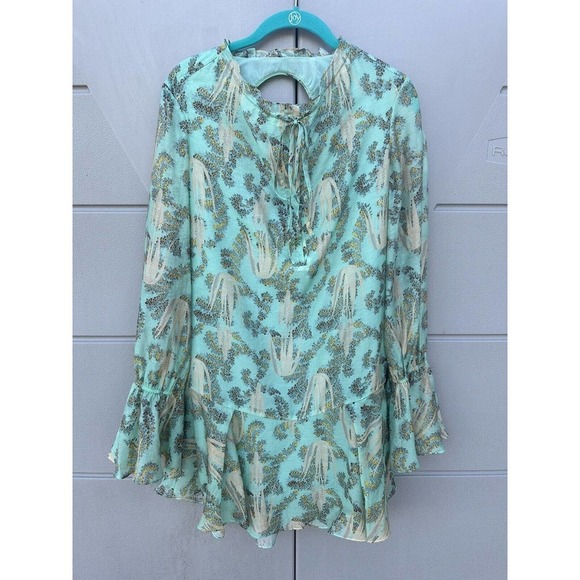 H&M CONSCIOUS EXCLUSIVE LYOCELL BLEND GREEN DRESS SIZE US 6 BLOGGERS FAVORITE - Picture 6 of 16